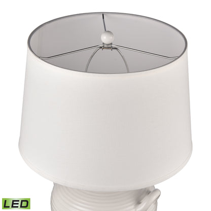 ELK STUDIO S0019-10343-LED Oxford 25'' High 1-Light Table Lamp - White - Includes LED Bulb