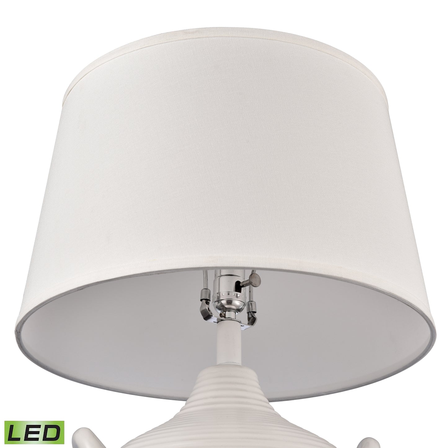 ELK STUDIO S0019-10343-LED Oxford 25'' High 1-Light Table Lamp - White - Includes LED Bulb