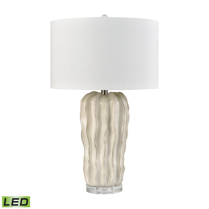 ELK STUDIO S0019-11140-LED Genesee 27.5'' High 1-Light Table Lamp - White Glazed - Includes LED Bulb