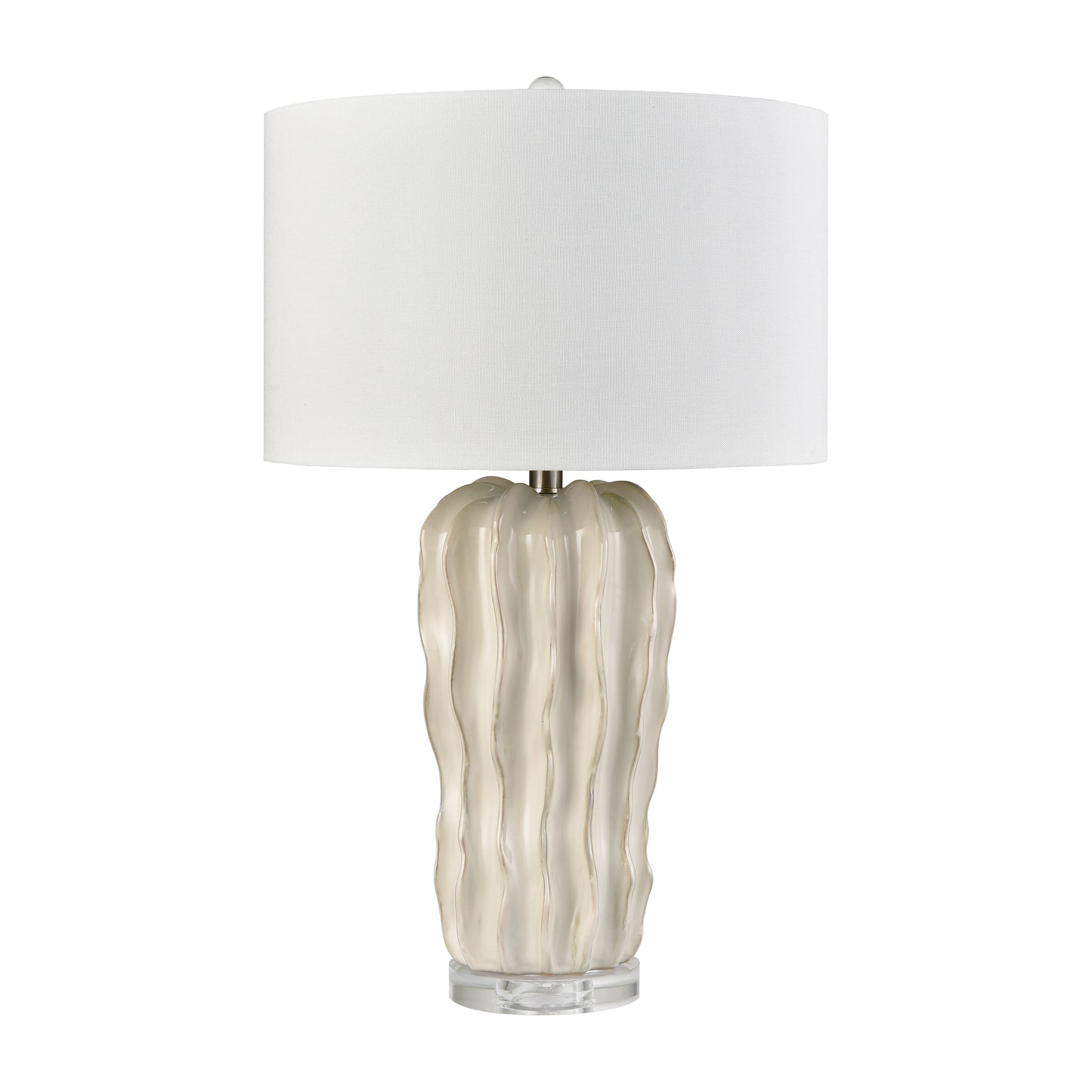 ELK STUDIO S0019-11140 Genesee 27.5'' High 1-Light Table Lamp - White Glazed