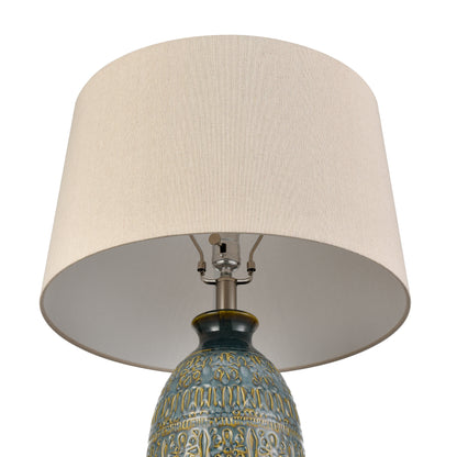 ELK STUDIO S0019-11143 Burnie 28'' High 1-Light Table Lamp - Blue Glazed