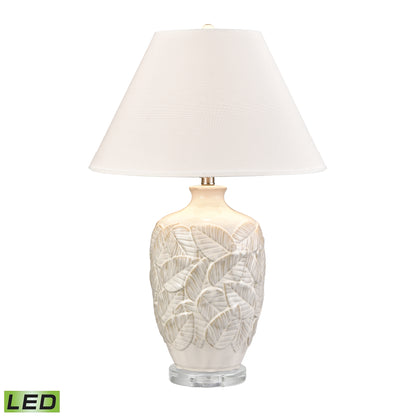 ELK STUDIO S0019-11147-LED Goodell 27.5'' High 1-Light Table Lamp - White Glazed - Includes LED Bulb