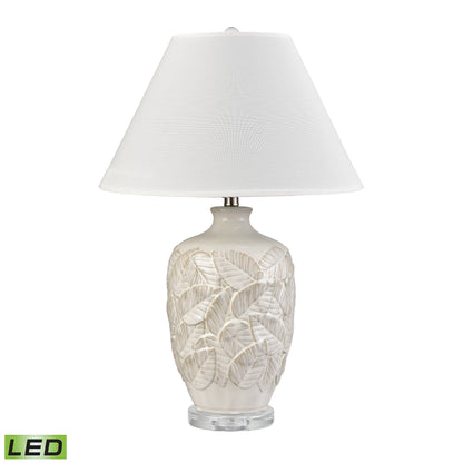 ELK STUDIO S0019-11147-LED Goodell 27.5'' High 1-Light Table Lamp - White Glazed - Includes LED Bulb