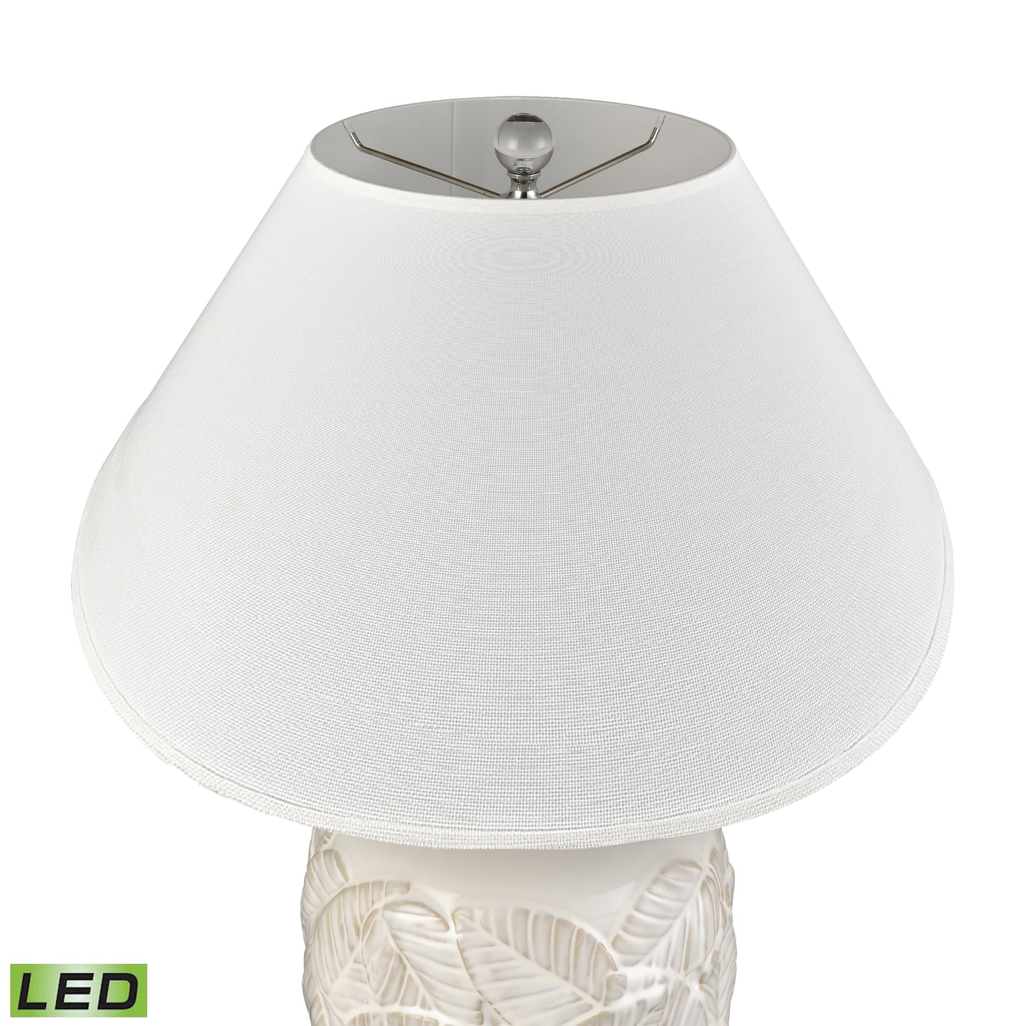 ELK STUDIO S0019-11147-LED Goodell 27.5'' High 1-Light Table Lamp - White Glazed - Includes LED Bulb