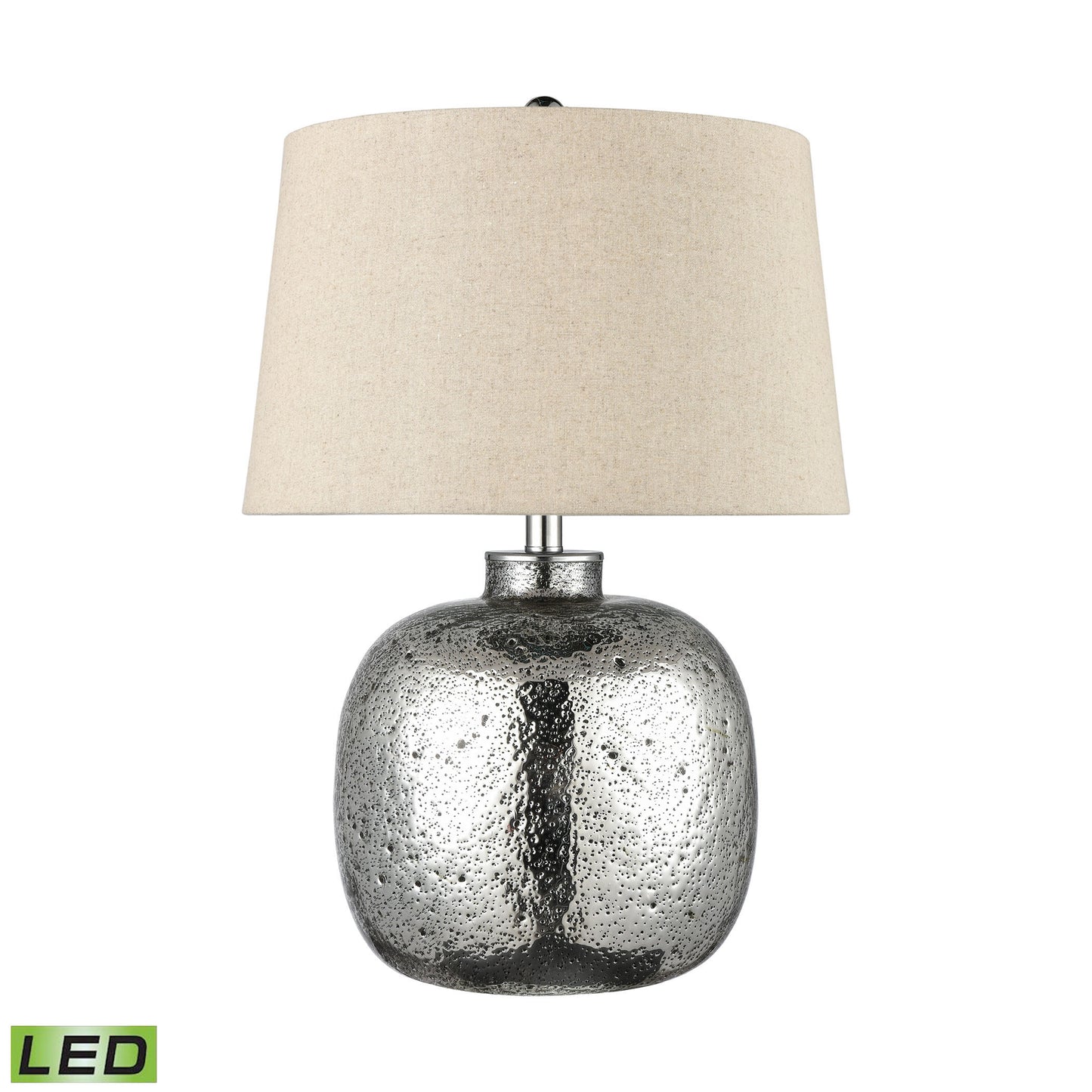 ELK STUDIO S0019-7980-LED Cicely 24'' High 1-Light Table Lamp - Silver Mercury - Includes LED Bulb