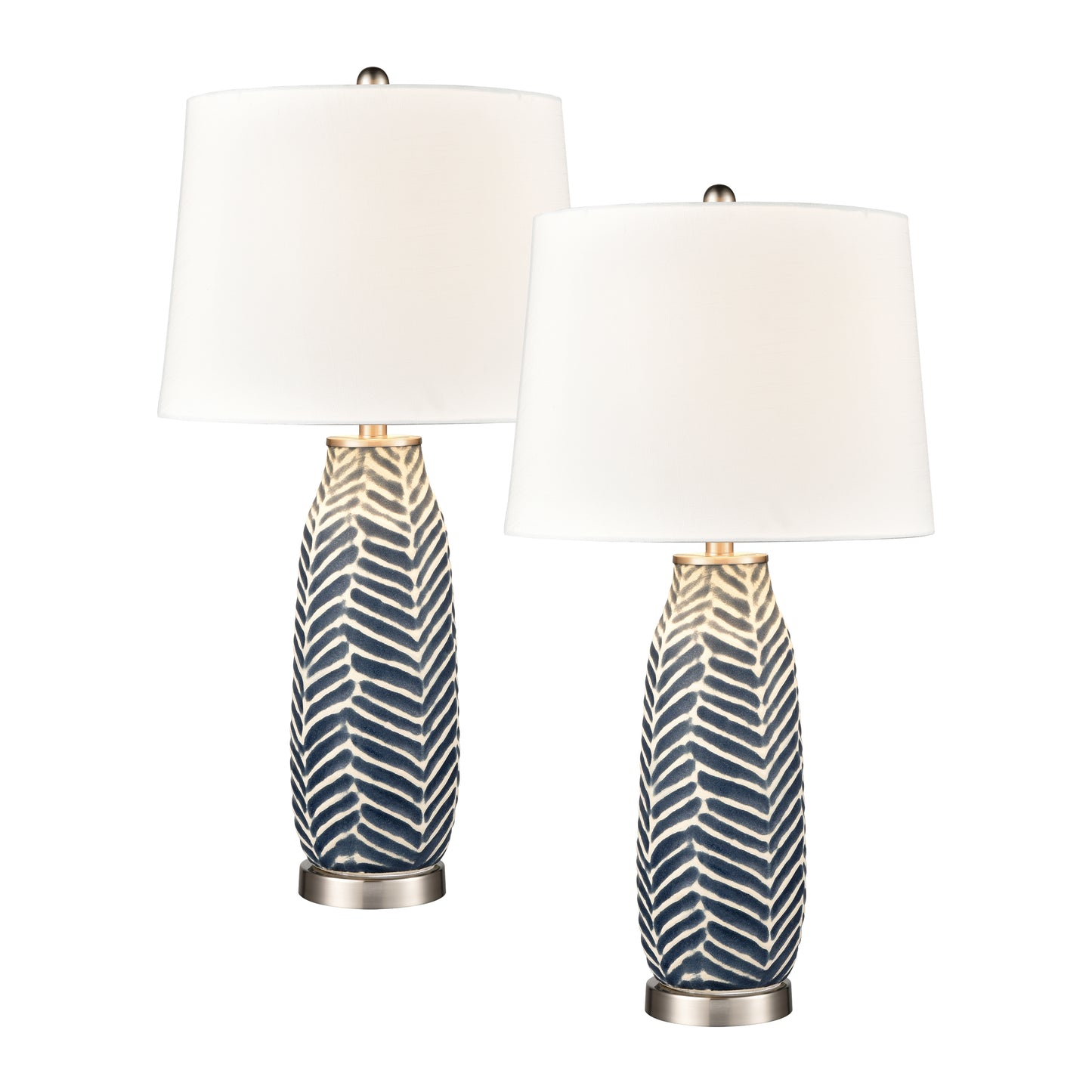 ELK STUDIO S0019-8035/S2 Bynum Table Lamp - Set of 2 Navy