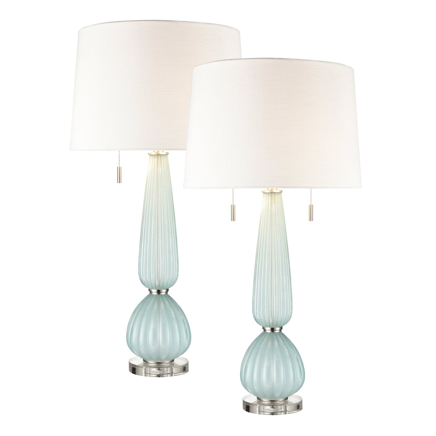 ELK STUDIO S0019-8039/S2 Mariani 34'' High 2-Light Table Lamp - Set of 2 Blue