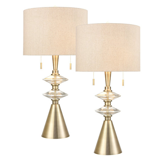 ELK STUDIO S0019-8042/S2 Annetta Table Lamp - Set of 2 Brass