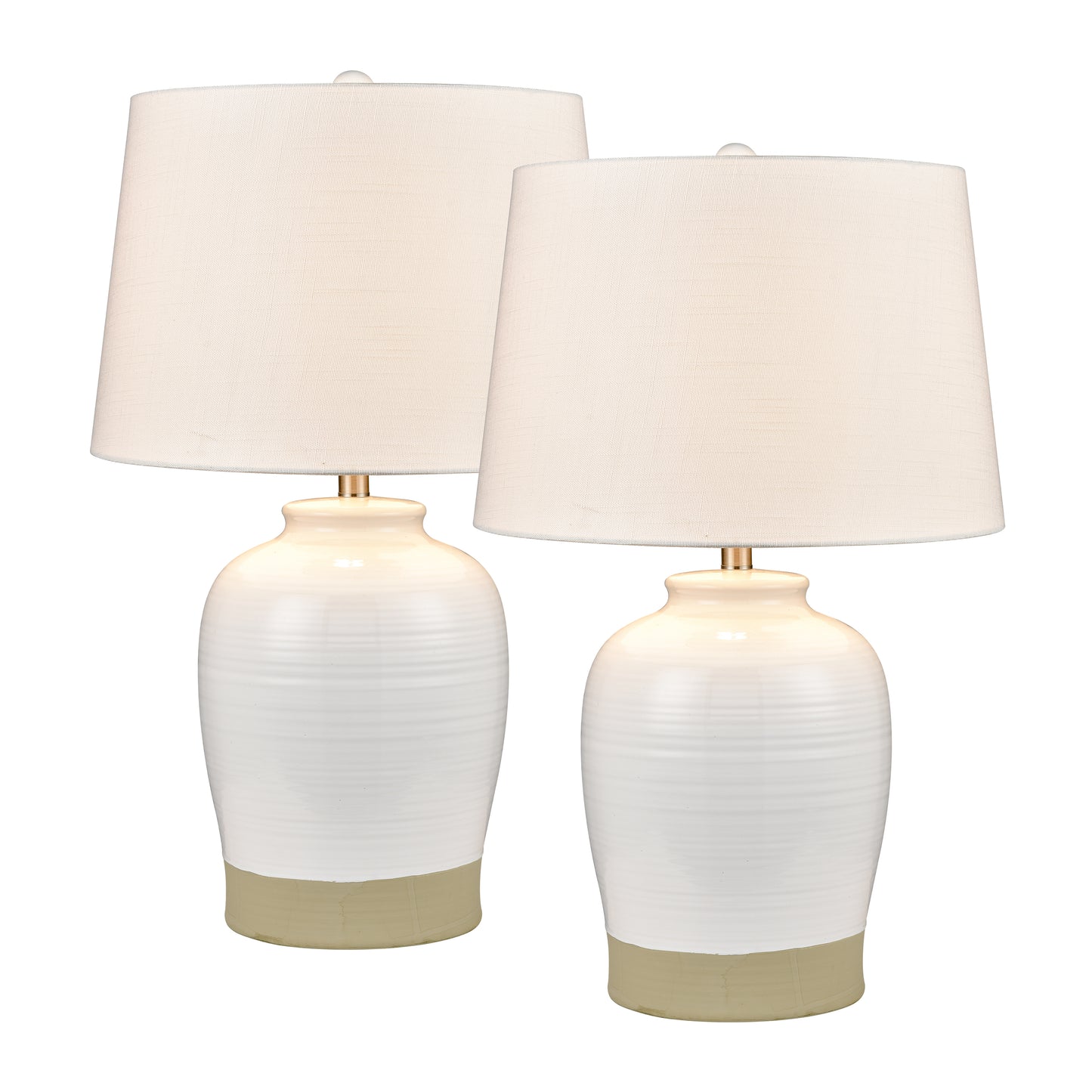 ELK STUDIO S0019-9468/S2 Peli 28'' High 1-Light Table Lamp - Set of 2 White