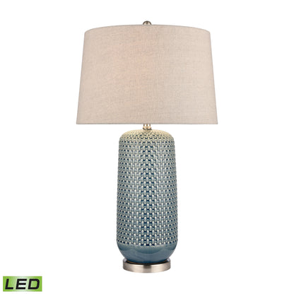 ELK STUDIO S0019-9484-LED Dawlish Bay 31'' High 1-Light Table Lamp - Blue - Includes LED Bulb