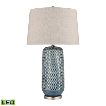 ELK STUDIO S0019-9484-LED Dawlish Bay 31'' High 1-Light Table Lamp - Blue - Includes LED Bulb