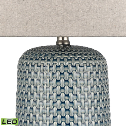 ELK STUDIO S0019-9484-LED Dawlish Bay 31'' High 1-Light Table Lamp - Blue - Includes LED Bulb