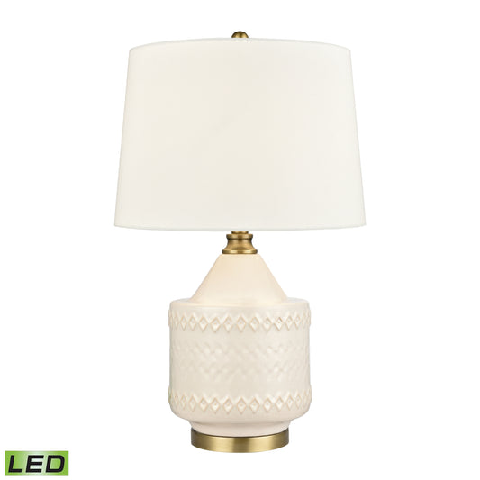 ELK STUDIO S0019-9488-LED Buckley 27'' High 1-Light Table Lamp - White - Includes LED Bulb