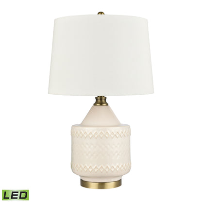 ELK STUDIO S0019-9488-LED Buckley 27'' High 1-Light Table Lamp - White - Includes LED Bulb