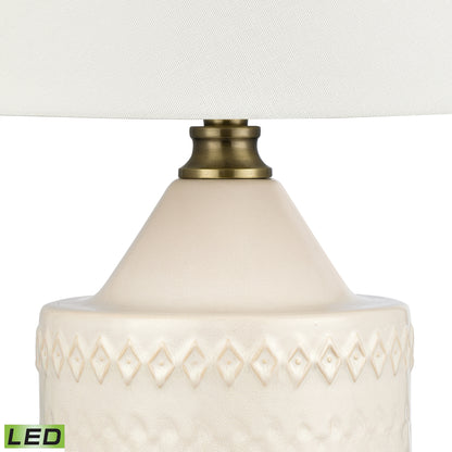 ELK STUDIO S0019-9488-LED Buckley 27'' High 1-Light Table Lamp - White - Includes LED Bulb