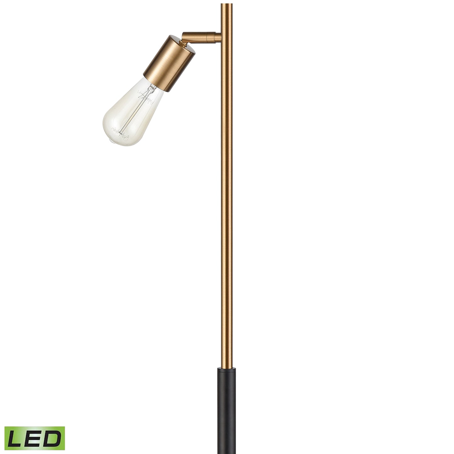 ELK STUDIO S0019-9564-LED Kelston 62'' High 2-Light Floor Lamp - Matte Black - Includes LED Bulbs