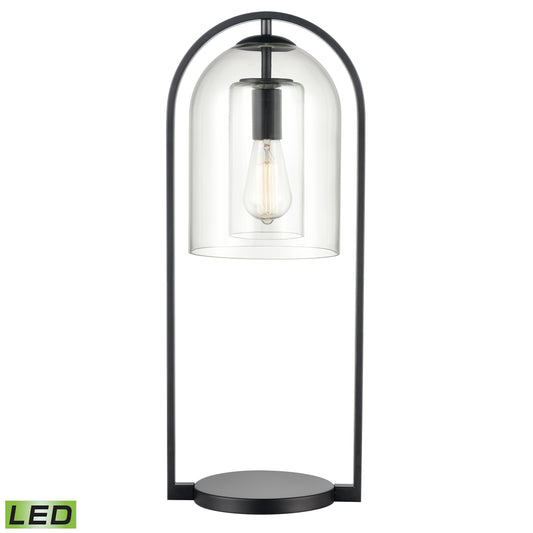 ELK STUDIO S0019-9580-LED Bell Jar 28'' High 1-Light Desk Lamp - Matte Black - Includes LED Bulb