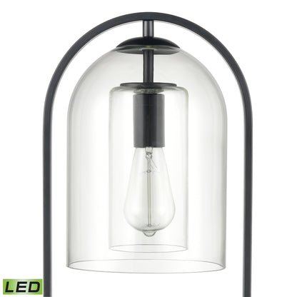 ELK STUDIO S0019-9580-LED Bell Jar 28'' High 1-Light Desk Lamp - Matte Black - Includes LED Bulb