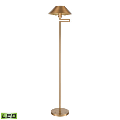 ELK STUDIO S0019-9604-LED Arcadia 63'' High 1-Light Floor Lamp - Aged Brass - Includes LED Bulb