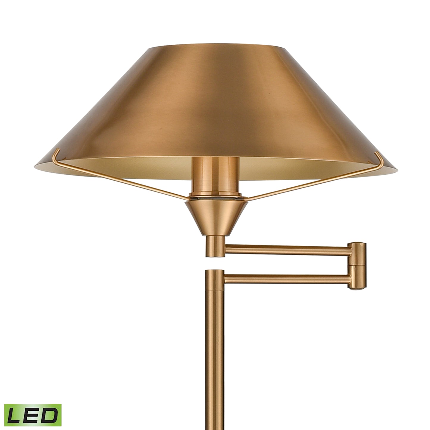 ELK STUDIO S0019-9604-LED Arcadia 63'' High 1-Light Floor Lamp - Aged Brass - Includes LED Bulb