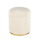 ELK STUDIO S0035-9183 Raina Ottoman - Beige Boucle