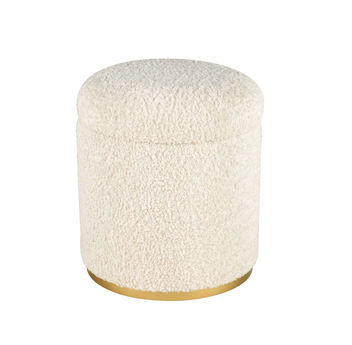 ELK STUDIO S0035-9183 Raina Ottoman - Beige Boucle