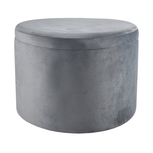 ELK STUDIO S0035-9185 Linder Ottoman - Charcoal