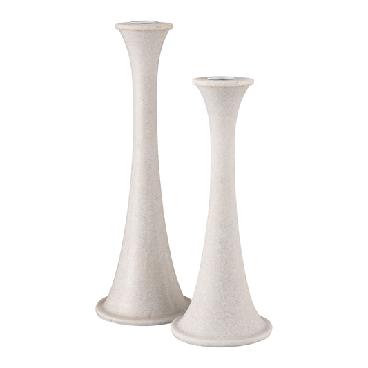 ELK STUDIO S0037-11226/S2 Bonnie Candleholder - Set of 2 Alabaster