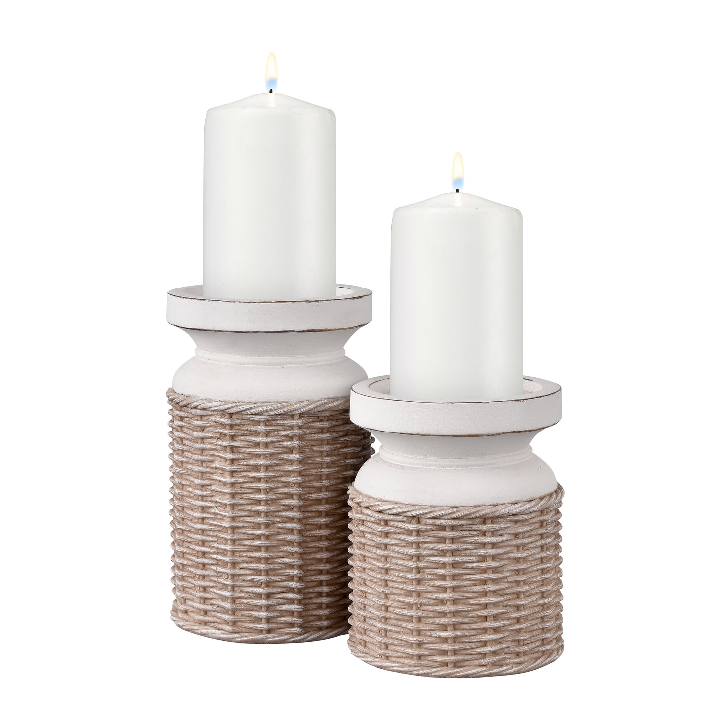 ELK STUDIO S0037-11228/S2 Norris Candleholder - Set of 2 Beige