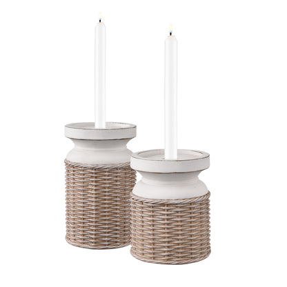 ELK STUDIO S0037-11228/S2 Norris Candleholder - Set of 2 Beige