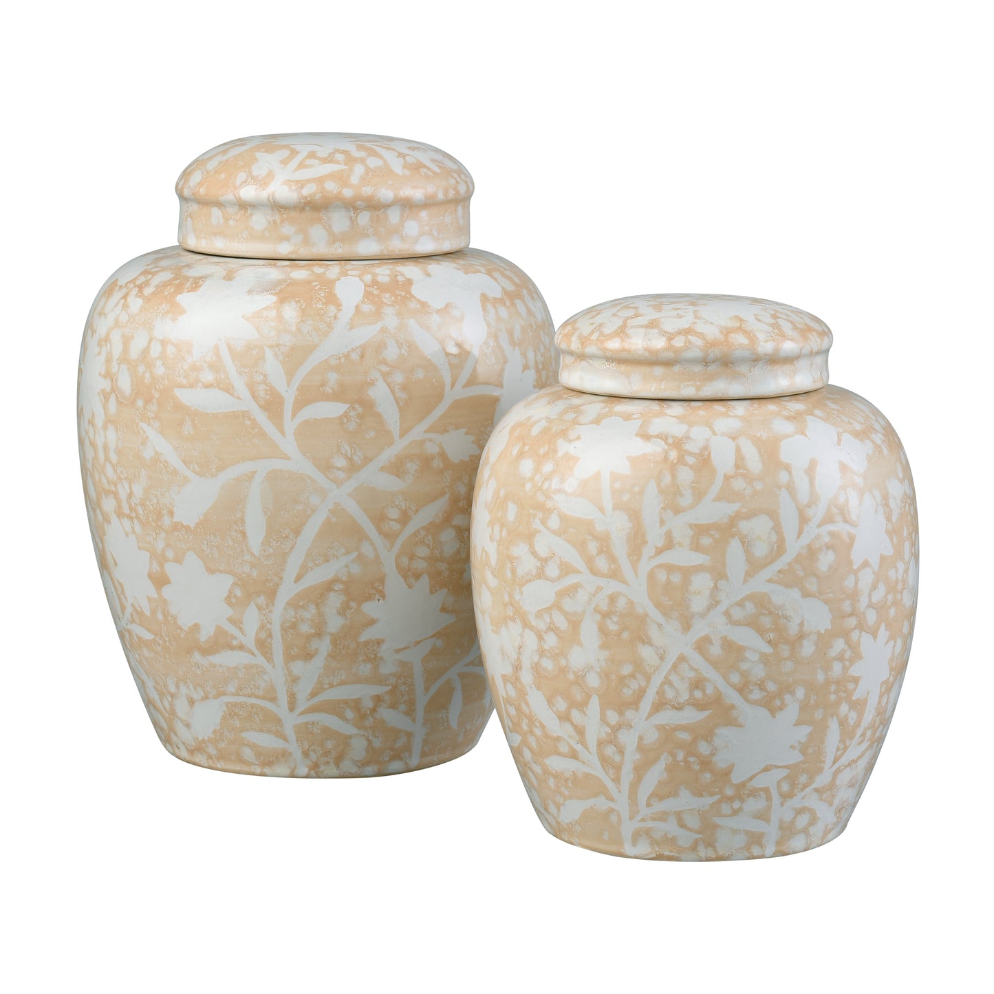 ELK STUDIO S0037-11351/S2 Yvonne Jar - Set of 2 Cream Glazed