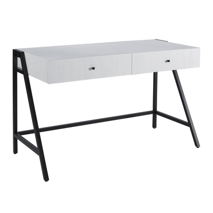 ELK STUDIO S0075-9865 Checkmate Desk - Checkmate White