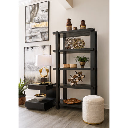 ELK STUDIO S0075-9873 Riviera Bookshelf - Checkmate Black