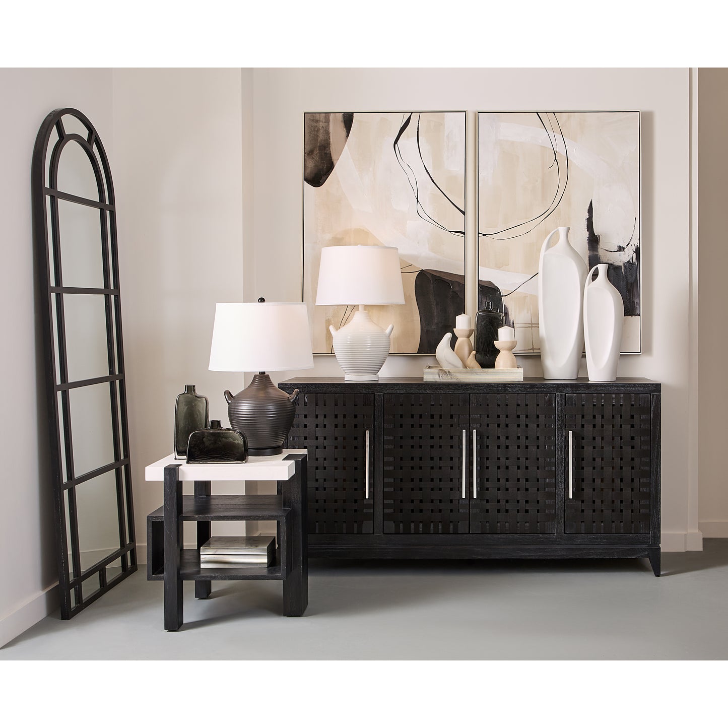 ELK STUDIO S0075-9945 Sunset Harbor Credenza - Black