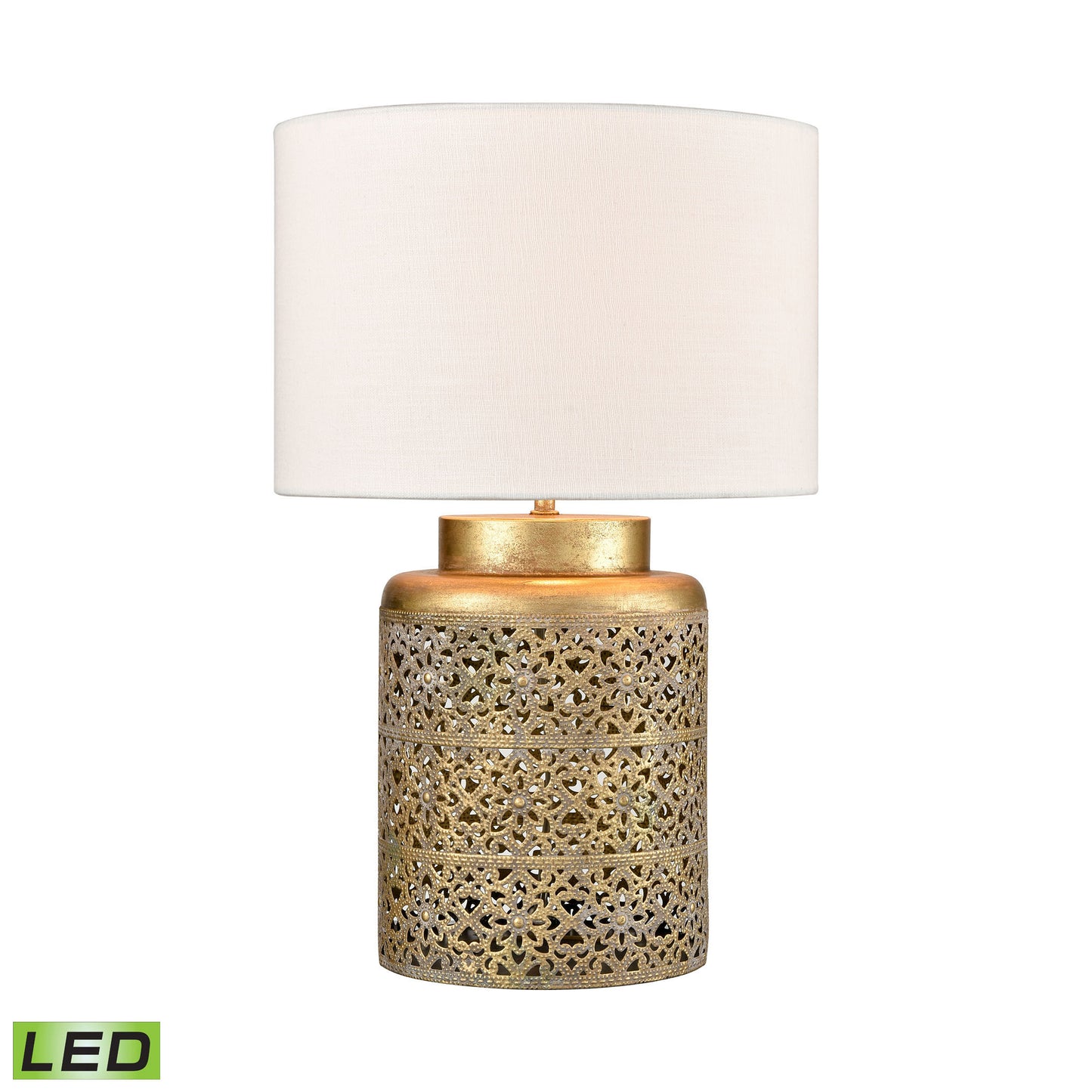 ELK STUDIO S019-7263-LED Giralda 18'' High 1-Light Table Lamp - Antique Gold - Includes LED Bulb