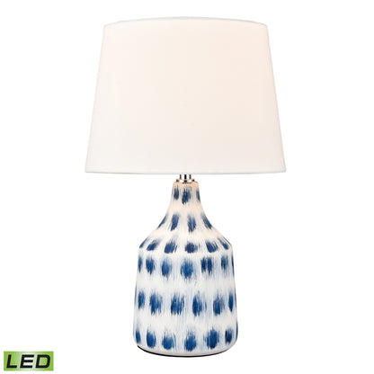 ELK STUDIO S019-7270-LED Colmar 18'' High 1-Light Table Lamp - Blue - Includes LED Bulb