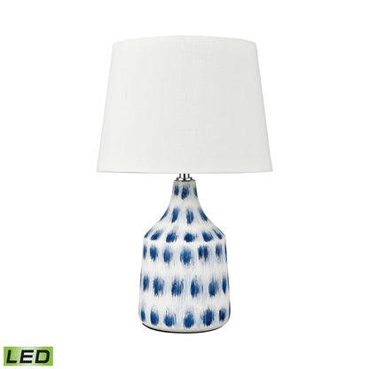 ELK STUDIO S019-7270-LED Colmar 18'' High 1-Light Table Lamp - Blue - Includes LED Bulb