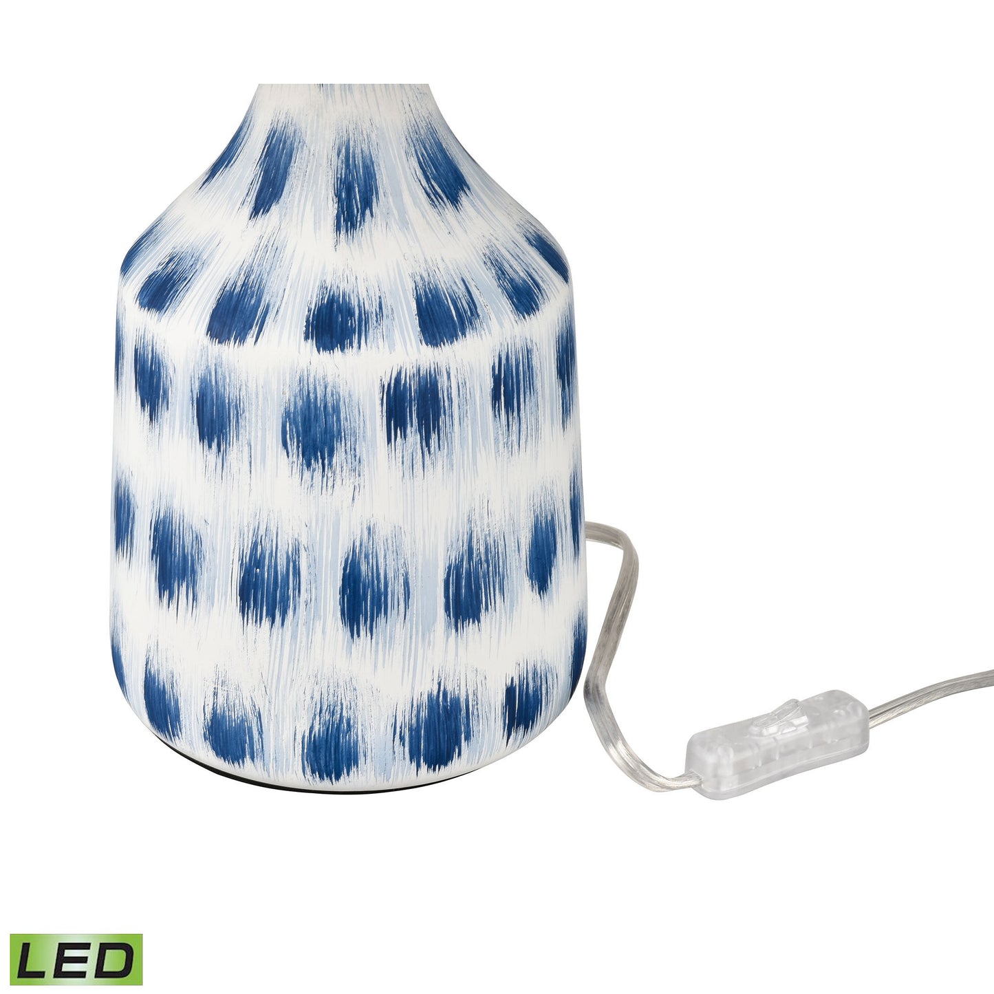 ELK STUDIO S019-7270-LED Colmar 18'' High 1-Light Table Lamp - Blue - Includes LED Bulb