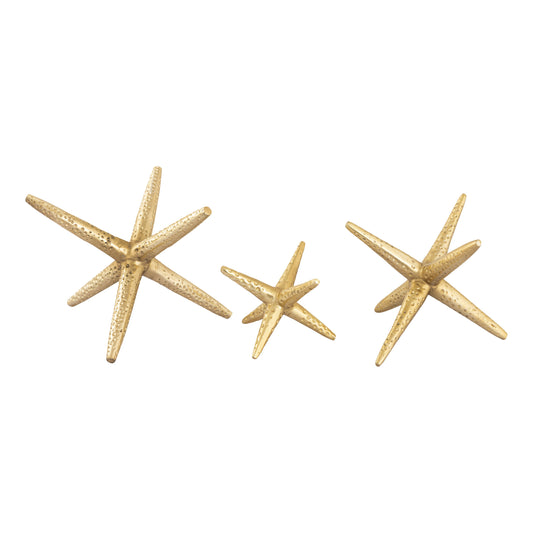 ELK STUDIO S0807-8741/S3 Star Jacks Decorative Object - Set of 3