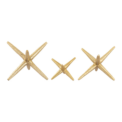 ELK STUDIO S0807-8741/S3 Star Jacks Decorative Object - Set of 3