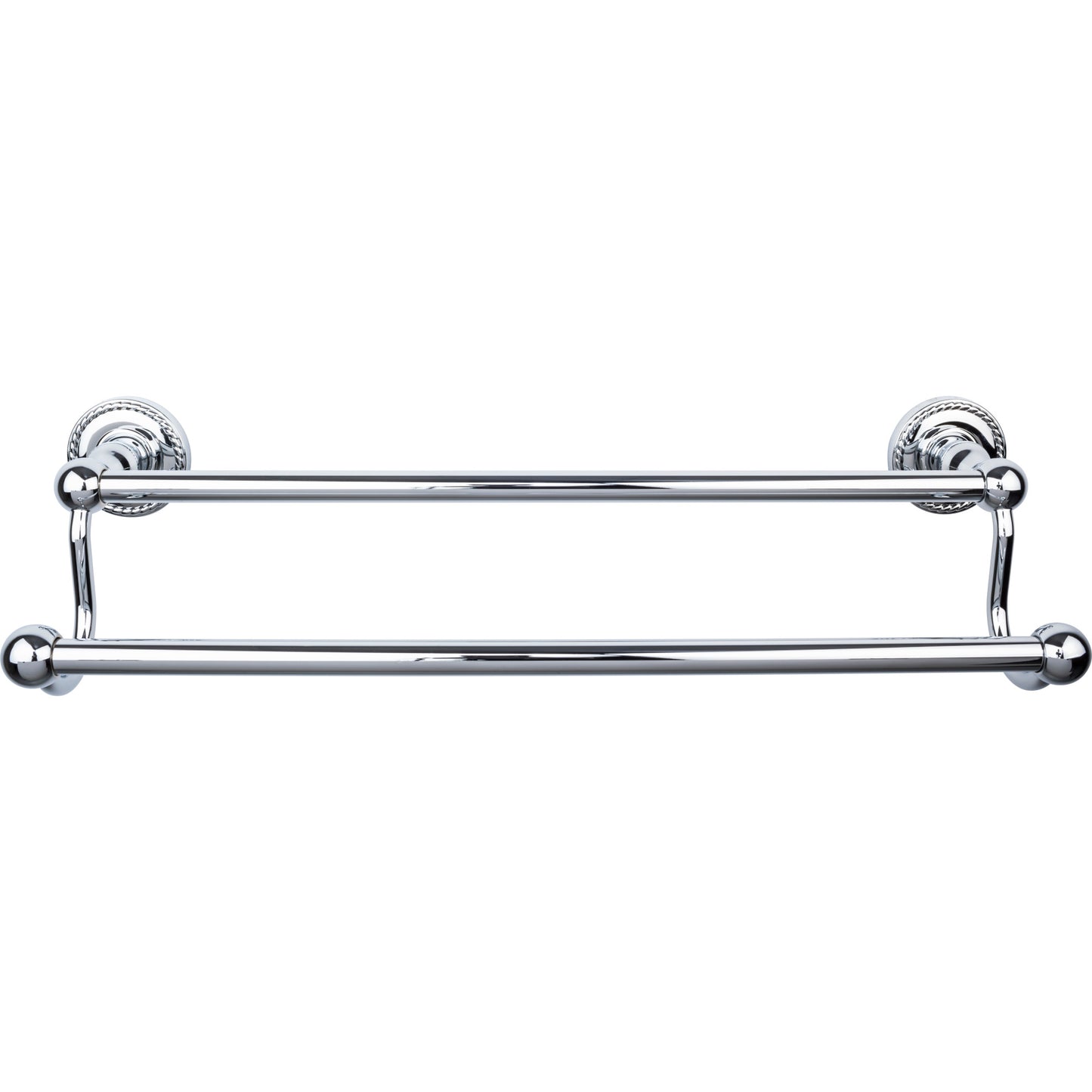 TOP KNOBS ED7PCF TOP BATH (R) Edwardian Bath Double 20 1/2" Wall Mounted Towel Bar - Polished Chrome