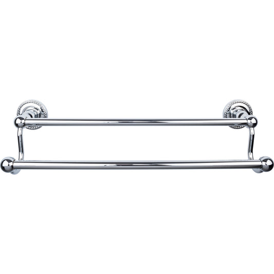 TOP KNOBS ED7PCF TOP BATH (R) Edwardian Bath Double 20 1/2" Wall Mounted Towel Bar - Polished Chrome