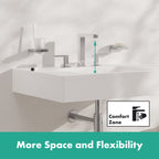 HANSGROHE 73031001 Tecturis E Widespread Faucet 150, 1.2 GPM - Chrome
