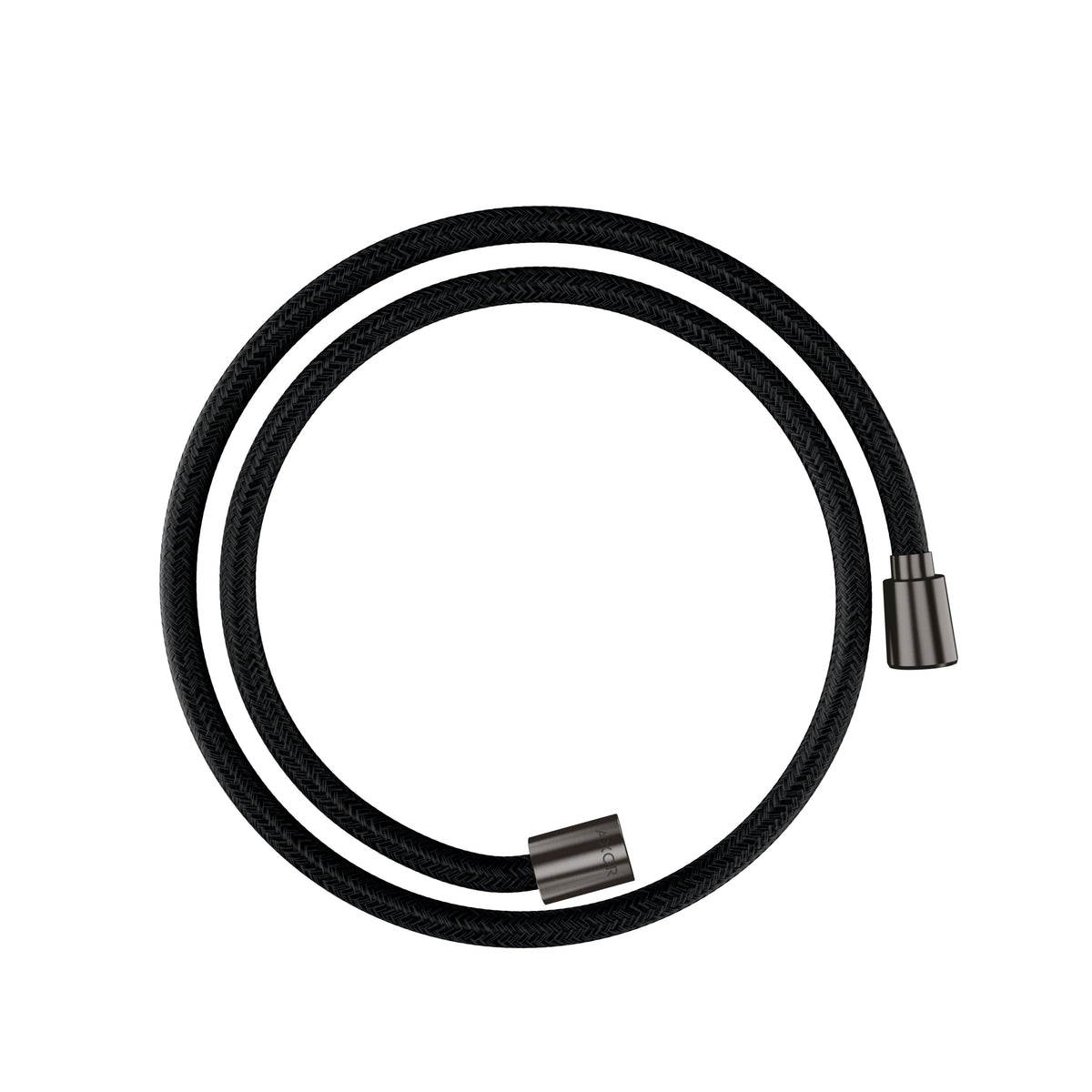 AXOR 28227340 Shower Solutions Textile Hose with Cylindircal and Conical Nut, 49" - Brushed Black Chrome