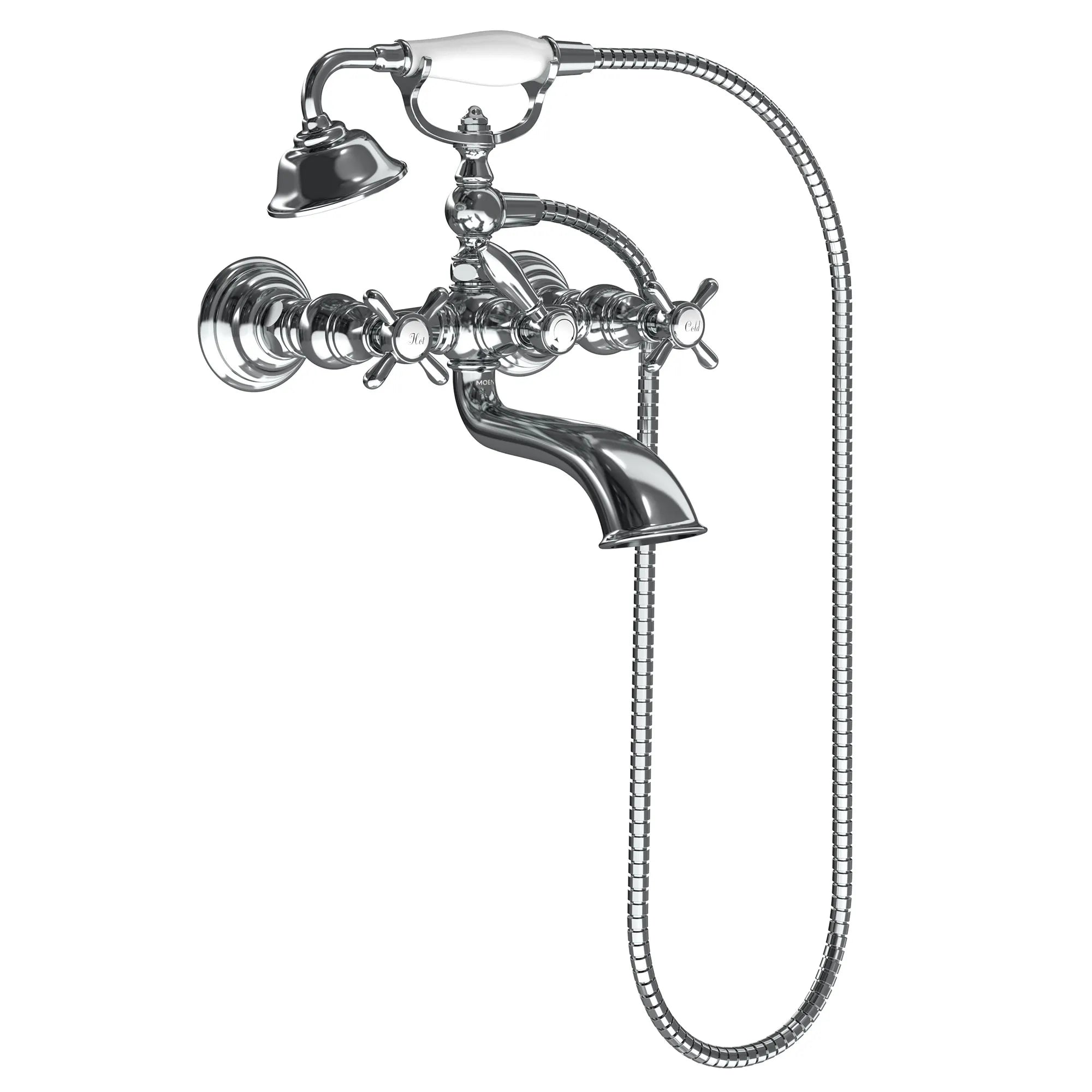 MOEN S22105 Weymouth Two-Handle Tub Filler Including Handheld Shower - Chrome