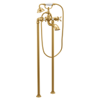 MOEN S22105BG Weymouth Two-Handle Tub Filler Includes Hand Shower - Brushed Gold