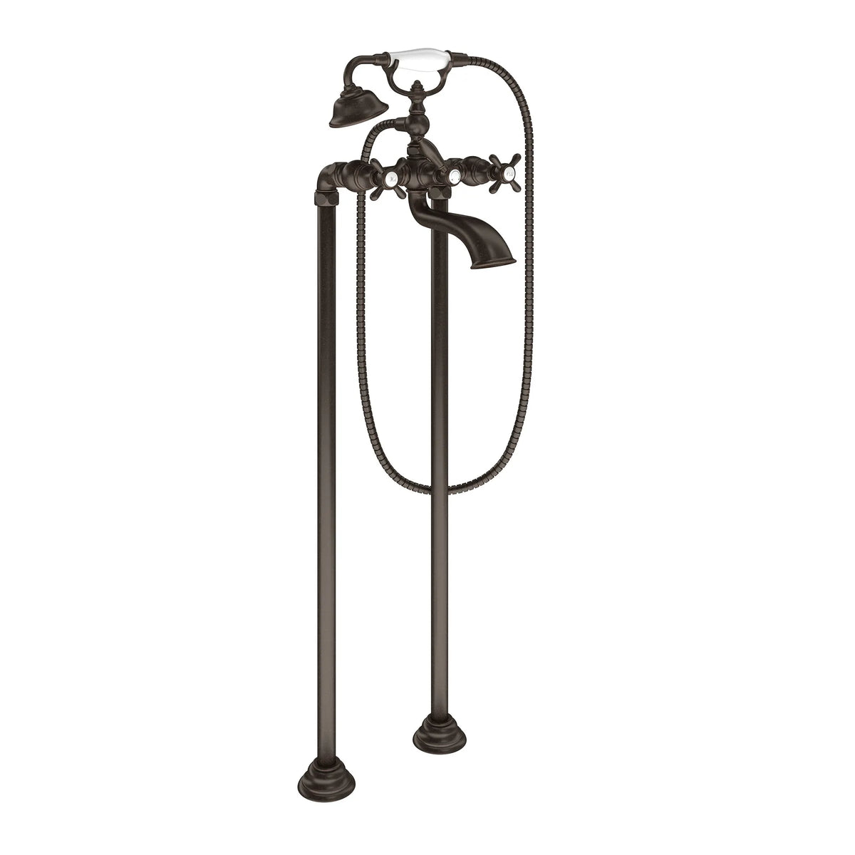 MOEN S22105ORB Weymouth Two-Handle Tub Filler Including Handheld Shower - Oil Rubbed Bronze