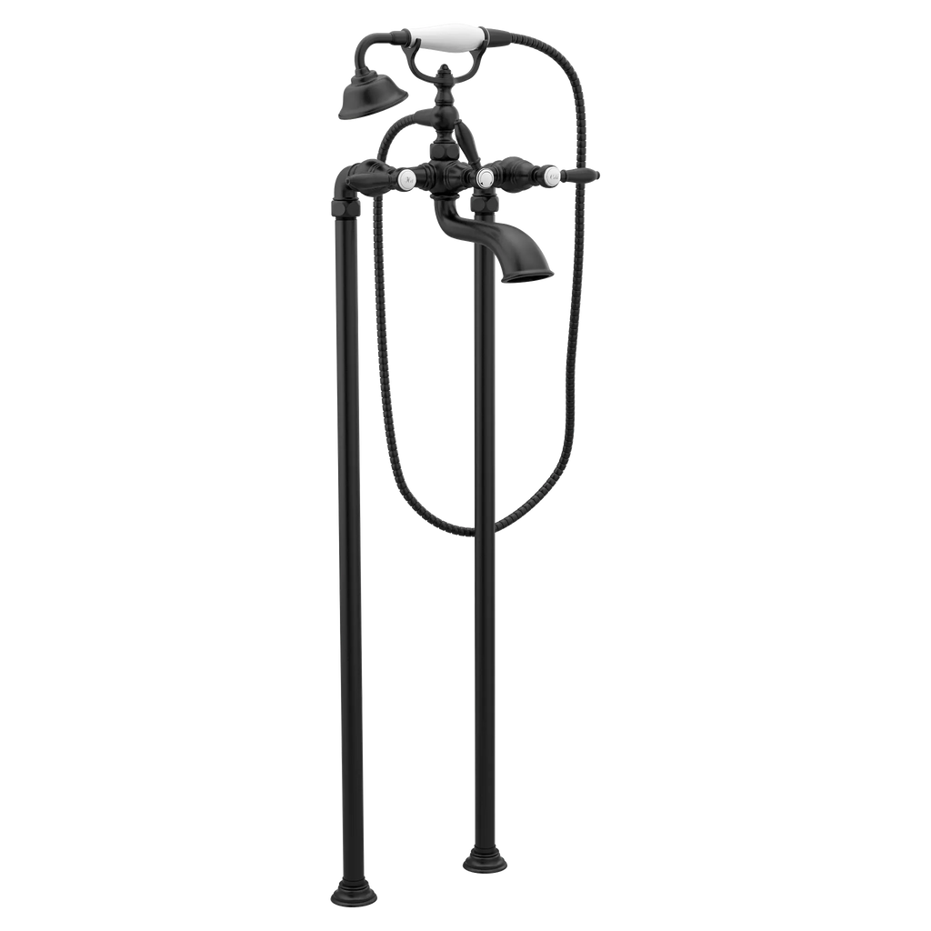 MOEN S22110BL Weymouth Two-Handle Tub Filler Including Handheld Shower - Matte Black