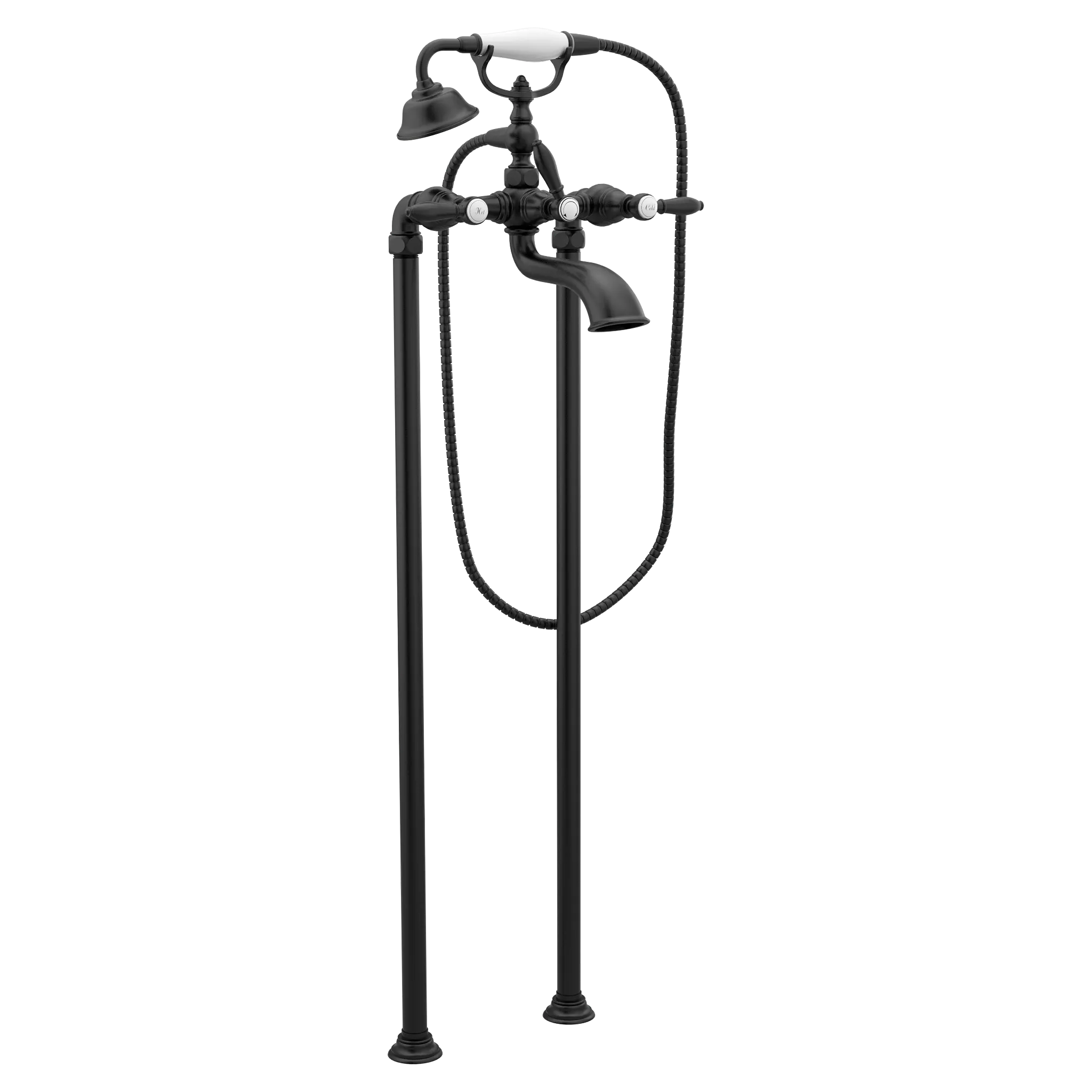 MOEN S22110BL Weymouth Two-Handle Tub Filler Including Handheld Shower - Matte Black