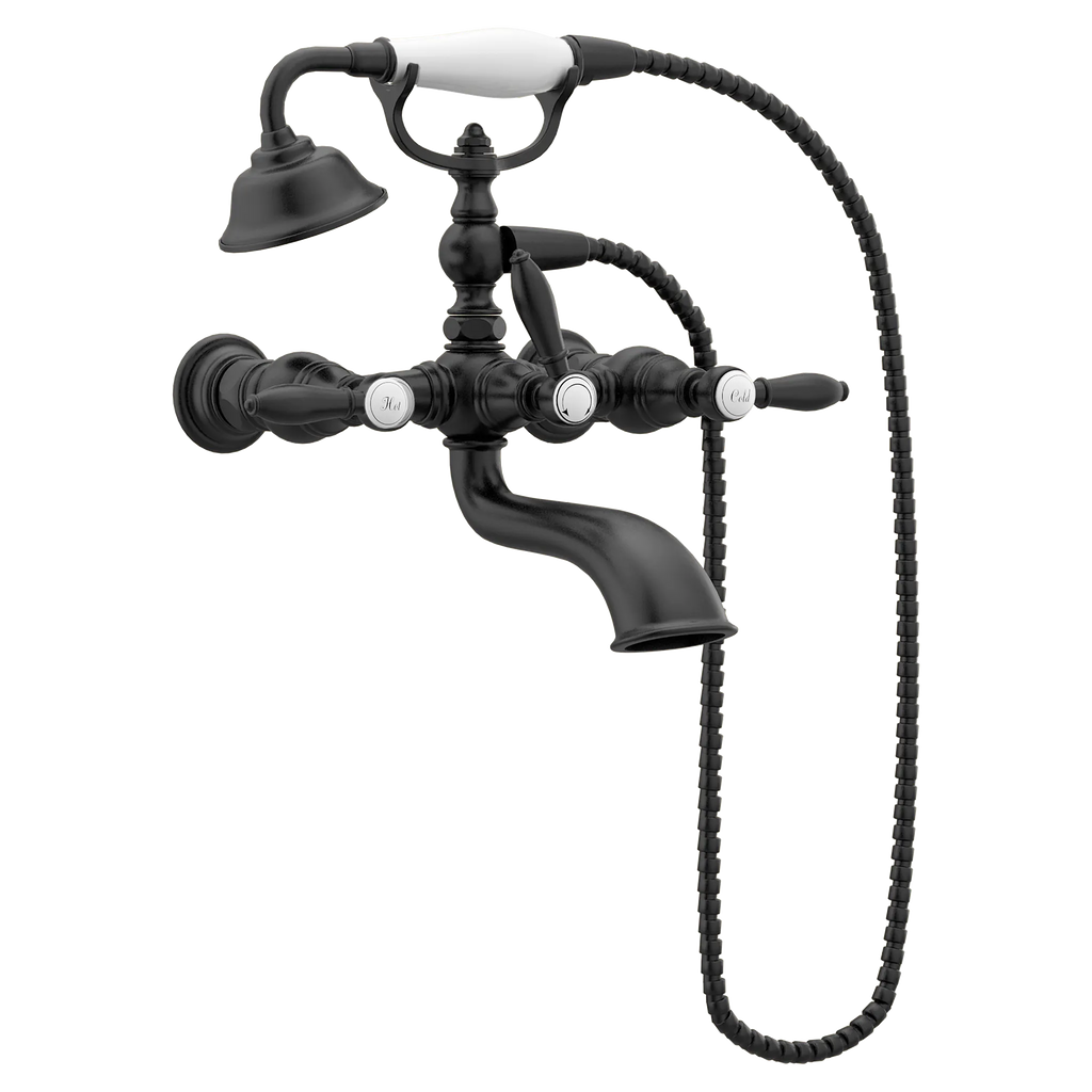 MOEN S22110BL Weymouth Two-Handle Tub Filler Including Handheld Shower - Matte Black